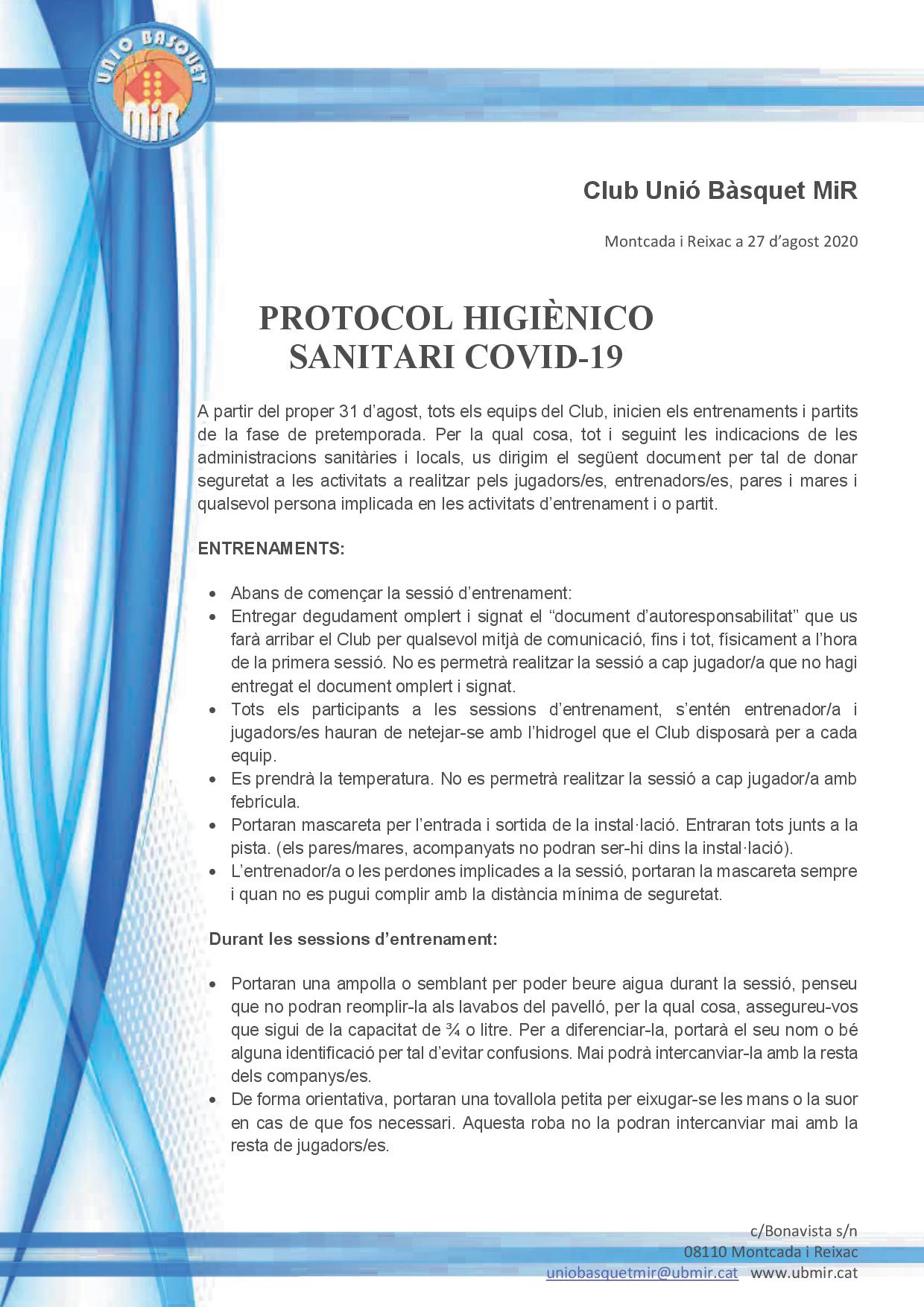 PROTOCOL HIGIENICO SANITARI COVID1